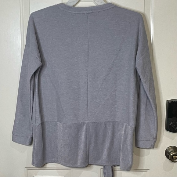 Easel Los Angeles Boutique Blue Oversized Side Tie Boho Sweater Women Sz Sm - Picture 2 of 3